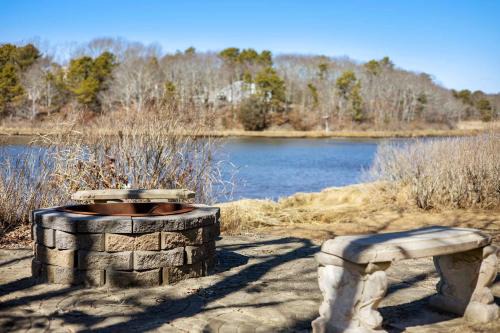 East Falmouth House | Family Escape Lake firepit
