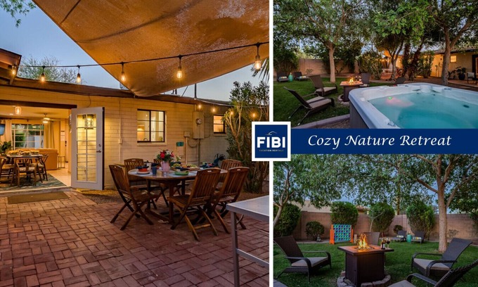 South Scottsdale House | Family Retreat: Hot Tub, Games & Backyard Oasis