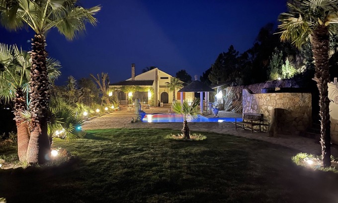 Lloret de Mar Villa | Fantastic villa/finca with swimming pool, sea views, palm garden on 5000 m2