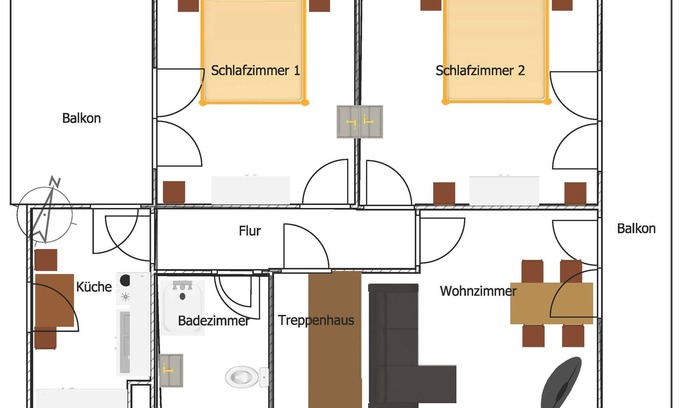 Bad Peterstal-Griesbach Apartment | Ferienwohnung Sonnenblume mit ca. 70qm, 2 Schlafräume, für max. 4 Personen