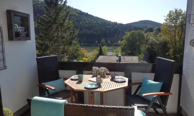 Niedersfeld Apartment | Ferienwohnung Zeitlos, gigantischer Seeblick, WLAN, gerne mit Hund