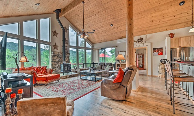 Groom Creek Cabin | Fire Pit, Deck & Grill: Serene Prescott Cabin!