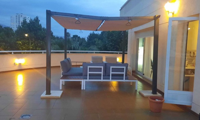 L'Alfas del Pi Apartment | First line beach apartment with large terrace, communal pool and garage