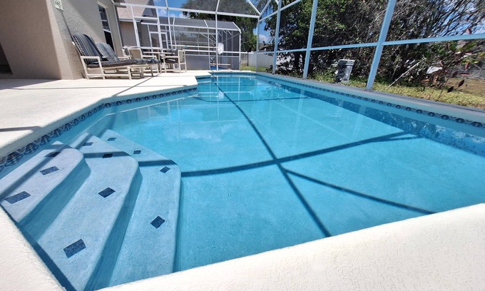 Clear Creek Villa | Five bedroom, three bath home with pool and games room