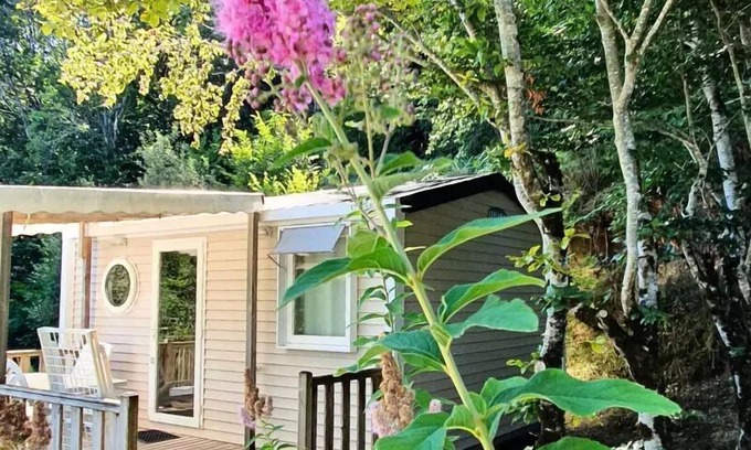 Treignac House | Flower Camping La Plage * - Mobile home Comfort 18m2 (1 bedroom) + TV + terrace semi covered 3 people