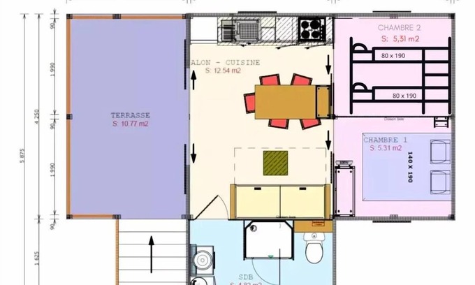 Douarnenez House | Flower Camping Le Kerleyou * - Cosyflower Premium 38 m2 - 2 bedrooms - TV + Sheets + Towels 4 persons