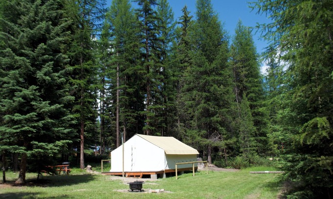Trego RV Rental | Fortine Creek Campground - Glamping Tent