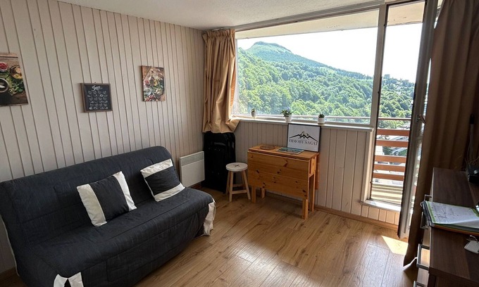 Besse-et-Saint-Anastaise Apartment | Comfortable studio at the foot of the slopes with easy access to activities