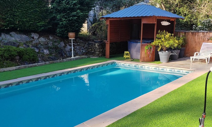 Saint-Andre-d'Olerargues Villa | Fully private villa, heated pool, Jacuzzi and coffee games
