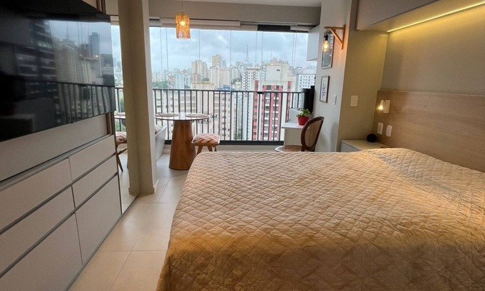 Bela Vista Apartment | Furnished studio for rent close to the shopping mall, Sírio Libanês Hospital and Paulista