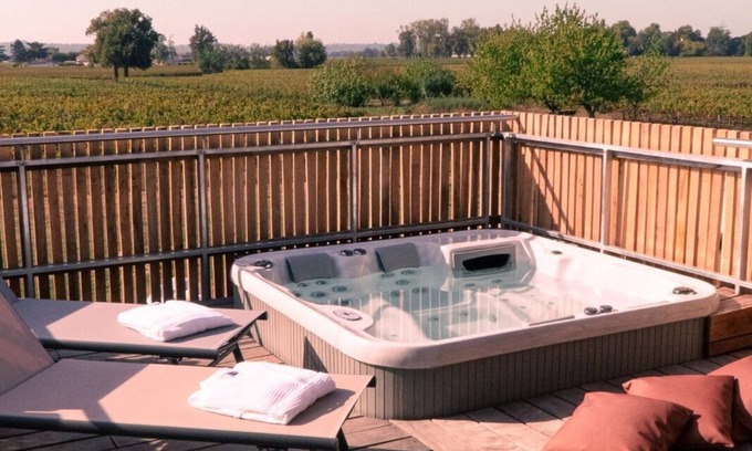 Saint-Sulpice-de-Faleyrens Apartment | Gîte de Charme, vue sur Vignoble