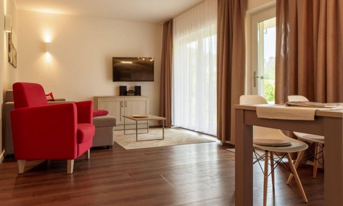 Niederrathen Apartment | Gartensuite, 2 Schlafräume, Terrasse - elbresort