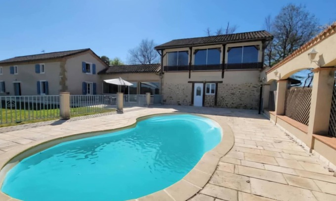 Loubersan House | Gite domaine Rey 15 Swimming pool Petanque nearby Mirande gers