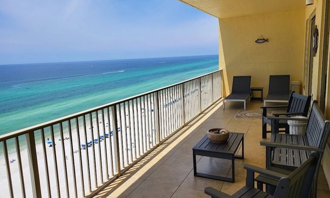 Thomas Drive Condo | Gorgeous 2 Bedroom, King Beds; Spectacular Gulf Views; Mo Winter Rates available