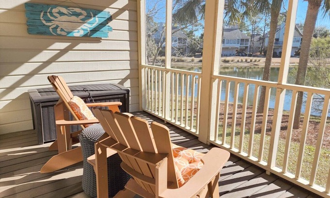 Litchfield by the Sea Condo | Gorgeous View of Osprey Lake & Near pool & Beach at Litchfield by the Sea
