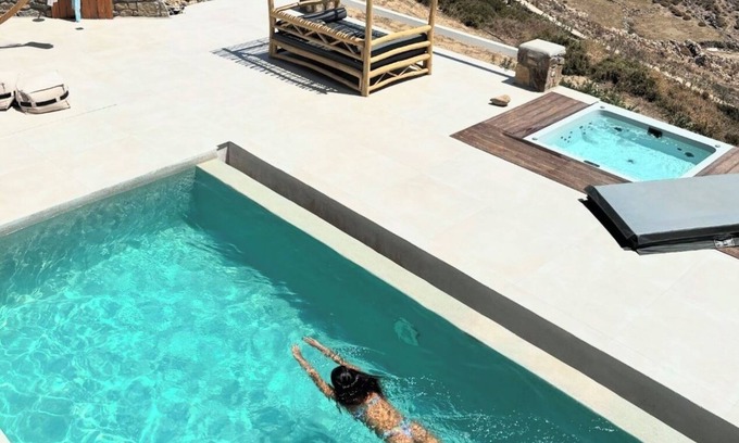 Elia Villa | Gorgeous Villa Mykonos - Elia Beach View - 1 Private Pool & 2 Jacuzzis
