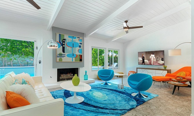 Vista Las Palmas House | Granito Gables! Midcentury Alexander! Pool! Spa! Fire Pit! Outdr Shower! Cabana!