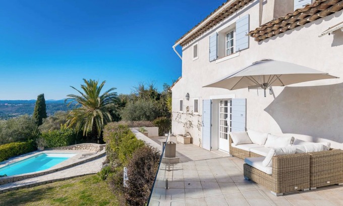 Mouans-Sartoux House | Great views & calm, stunning Provence Mas refurbished