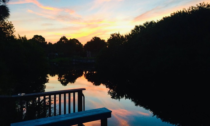 Port Charlotte House | Great waterfront property with private dock, pool and tiki bar!