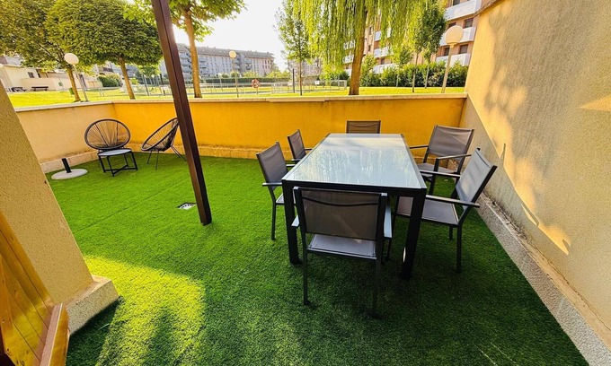 Jaca Apartment | Ground-Floor Apartment in Jaca with Terrace, Pool, and Garage for 6 Guests