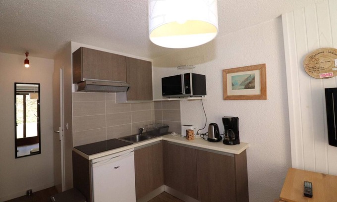 Les Boisses Apartment | Ground floor, balcony, tv, ski locker, 24m², Tignes