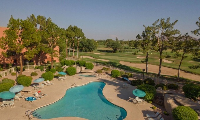 Paradise Valley Village Condo | Ground floor golf course view, quiet updated 2 BR 2 BA condo, summer discount!