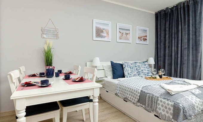 Pobierowo Apartment | Grunwaldzka 6B | Studio by the Beach | Balcony