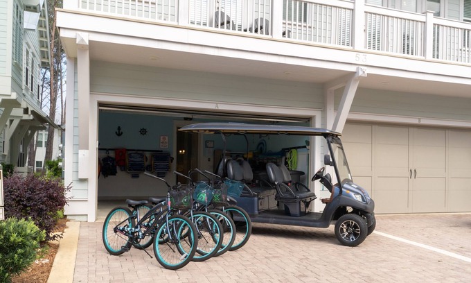 WaterSound Beach House | Gulf Retreat with Golf Cart, Bikes & Beach Gear ~ BeachLife 30a
