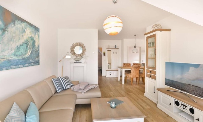 Born auf dem Darss Apartment | Harmonie - balcony, barbecue area, sauna, close to the Bodden, Baltic Sea 6km away, washing machine, WLAN