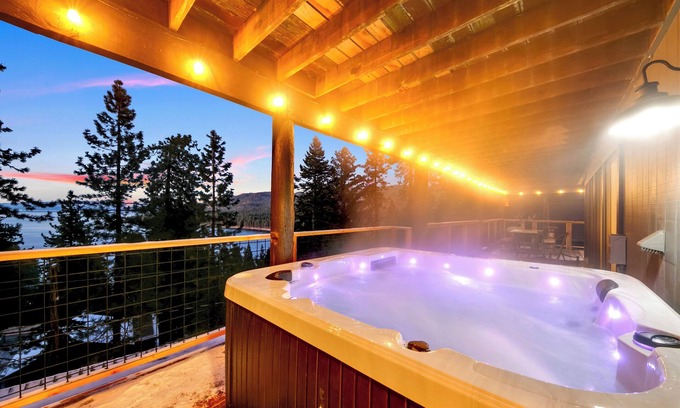 Zephyr Cove House | Heavenly lakeview home with hot tub and large kitchen Luxe42