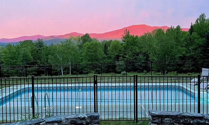 Franconia House | HFH: Spectacular Home with Private Pool, Hot Tub, Views, Dog Friendly. Featured in Boston Herald!