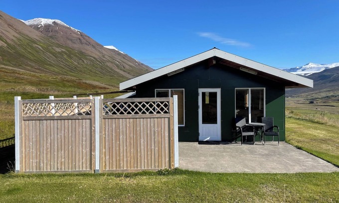 Olafsfjordur Cabin | Hidden Cabin with outdoor hot tub