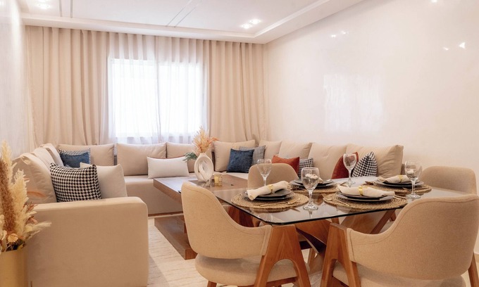 Tangier Apartment | High Standing Appt with Private Jacuzzi, Ultra-Fast Wifi & Secure Parking