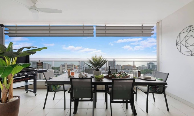 Darwin City Centre Apartment | High Top Retreat City Chic With Ocean Outlooks