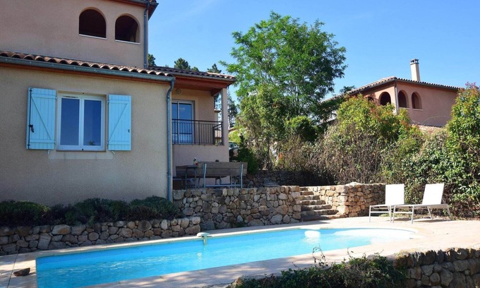 Joyeuse Villa | Hillside Villa with Pool, Joyeuse