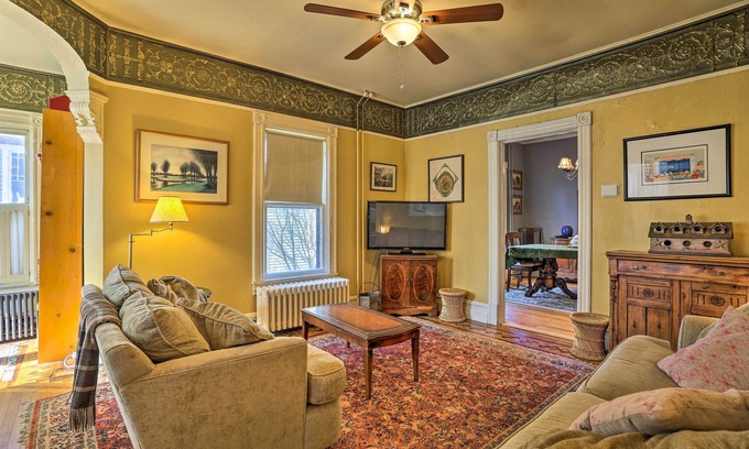 Roxbury House | Historic House w/Record Player, Walk to Downtown!