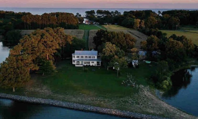 Reedville House | Historic Waterfront Farmhouse, Private Beach Access