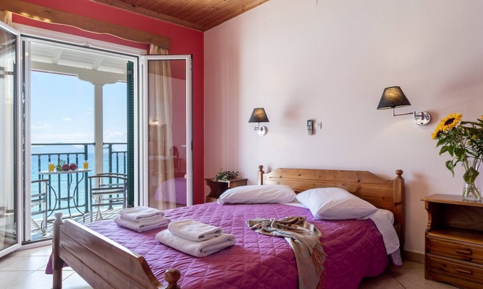 Vassiliki Apartment | Holiday Apartment 'Apostolos Apartment 5' Close to Beach with Sea View & Wi-Fi