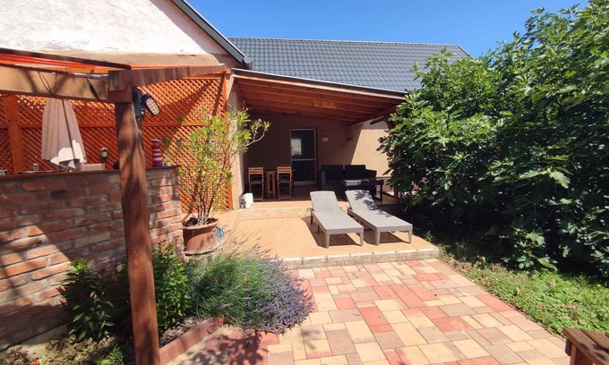 Balatonboglar House | Holiday home 1000 m from the water with large terrace, pavilion and garden furniture