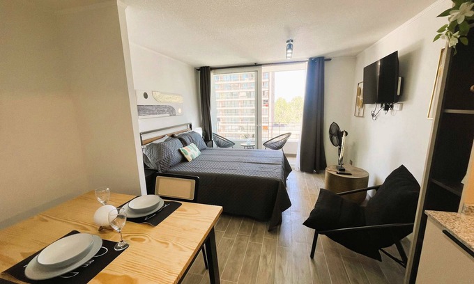 Downtown Santiago Apartment | HOM I Studio 2PAX Cerca del Movistar Arena