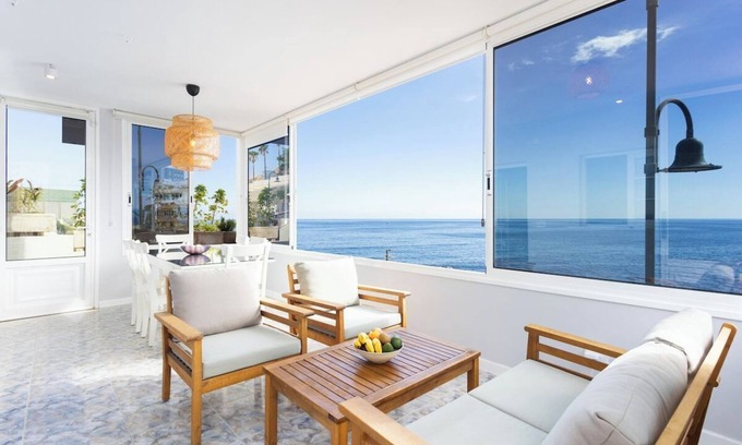 Las Caletillas Ski Chalet | Home2Book Stunning Beachfront House With Sea Views