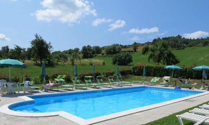 Caprese Michelangelo House | Homerez - Nice house for 2 ppl. with shared pool at Caprese Michelangelo