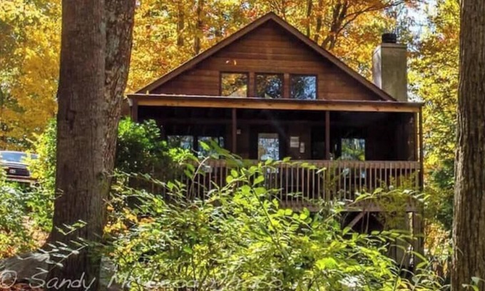 Skyland Cabin | Honeymoon cabin for 2 w/hottub 6mi to DT Asheville