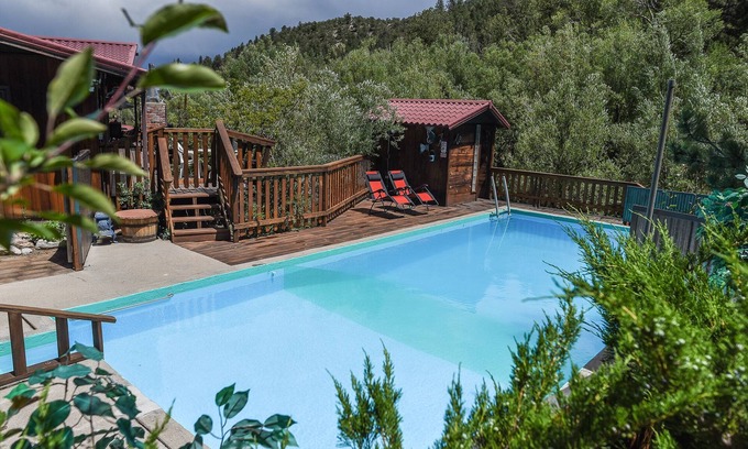 Nathrop House | Hot Springs Private Swim Pool, Private Soaking Pool, Chalk Creek Frontage