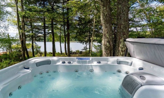 Tobyhanna House | Hot Tub! Lakefront, Firepit, Fireplace, Pet Friendly!