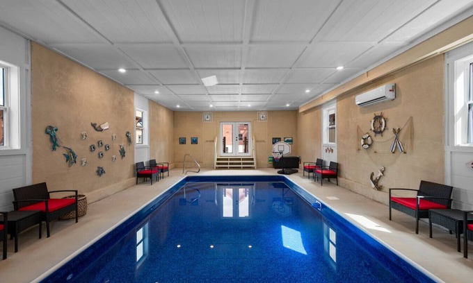 Caton Cabin | Hot Tub, Views, Game Room & Pool in this 8BR Mountain Cabin
