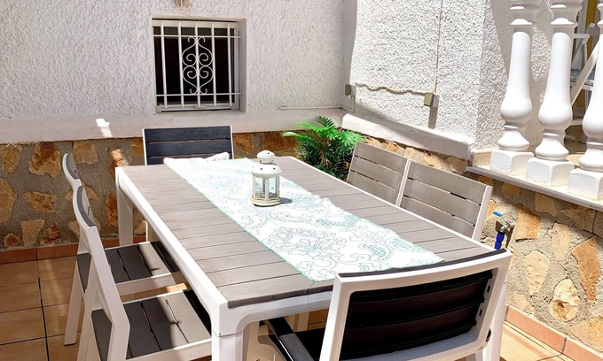 Puerto Marino House | HOUSE 345. Family House, Carabassí Beach, Community Pool, South-facing.