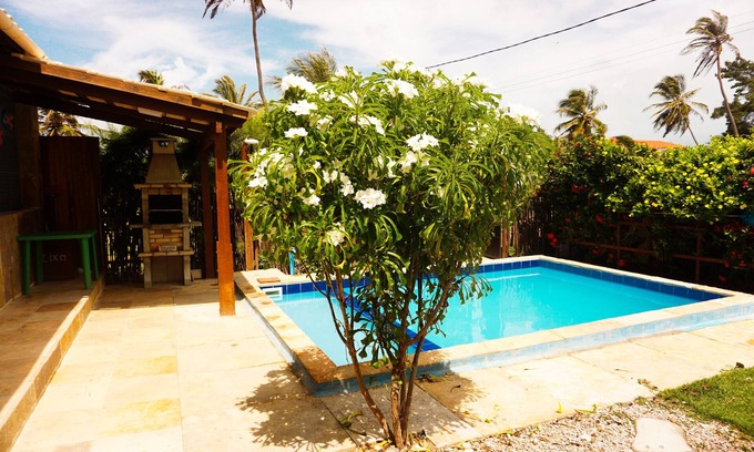 Aguas Belas House | House blue high standard with Wifi in Aguas Belas Caponga