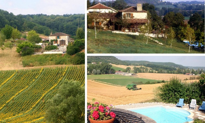 Tournon-d'Agenais House | Idyllic house in rural hamlet with lovely views, garden and private pool.