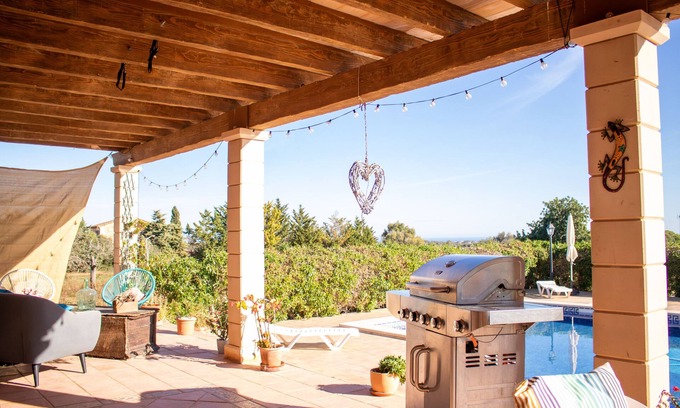 Manacor Villa | Idyllic natural finca with 12m pool & sea view